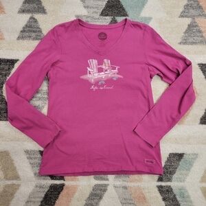 Life is Good Beach Chair Simplify Long Sleeve T-shirt